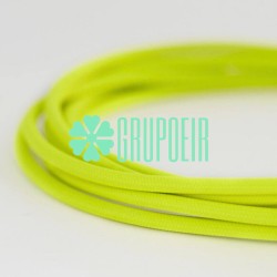 Cable Amarillo Neon 100 Mts Textil Fino Electrico Redondo 2x18 5.5mm Lamparas