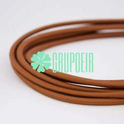 Cable Cafe Medio 100 Mts Textil Fino Electrico Redondo 2x18 5.5mm Lamparas