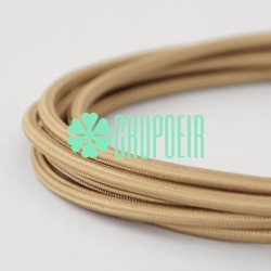Cable Cafe Claro 100 Mts Textil Fino Electrico Redondo 2x18 5.5mm Lamparas