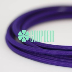 Cable Morado 100 Mts Textil Fino Electrico Redondo 2x18 5.5mm Lamparas
