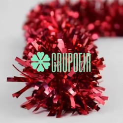 Feston Rojo Guirnalda Boa Serpentina Exterior Alambre Galvanizado Rollo 100 Mts