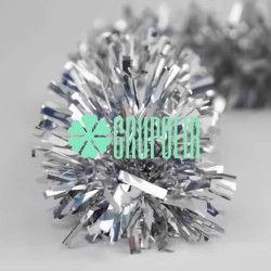 Feston Plata Guirnalda Boa Serpentina Exterior Alambre Galvanizado Rollo 100 Mts