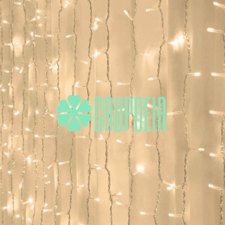 Cortina 6x3 Mts Calido Luces Led Evento Navidad Plaza Centro Comercial