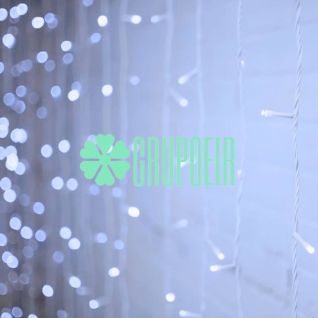Cortina Luces LED Evento Boda Navidad Decoración Blanco 3.6 X 1.6 Mts 