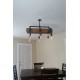 Candelabro Lampara Vintage Industrial Madera y Faucets 6 Focos Edison