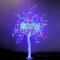 Arbol Cerezo 2.10 Mts Multicolor Luces Led Flor De Durazno Cherry Blossom