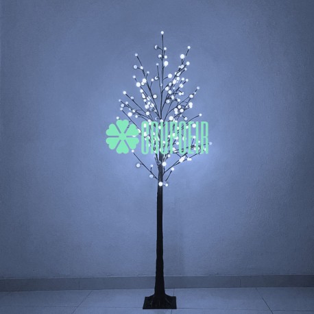 Arbol Luces Led Decorativo Iluminado Navidad Luz Blanca 1.8 Mts Globo