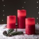 Velas Led Rojo Parpadeantes Pilas Baterías AAA Navidad Evento 3 Pzas