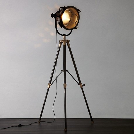 Lámpara Vintage Industrial Piso Loft Hollywood Tripié Edison Antigua
