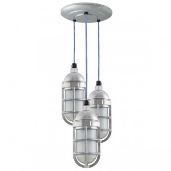 Candelabro Racimo 3 Lamparas Vintage Industrial Edison Ceiling Miner