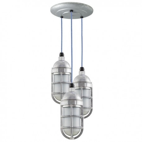 Candelabro Racimo 3 Lamparas Vintage Industrial Edison Ceiling Miner