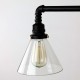 Candelabro 3 Lamparas Vintage Industrial Cristal Glass Retro