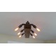 Candil Madera 6 Focos Rustico
