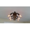 Candil Madera 6 Focos Rustico