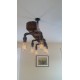 Candelabro Lampara Vintage Industrial Madera y Pendants 6 Focos Edison