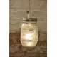 Lampara Vintage Industrial Mason Jar Edison Cristal Retro Plata