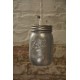 Lampara Vintage Industrial Mason Jar Edison Cristal Retro Plata