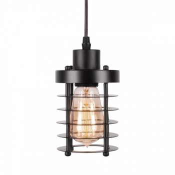 Lampara Vintage Industrial Colgante Jaula Grid Edison Retro
