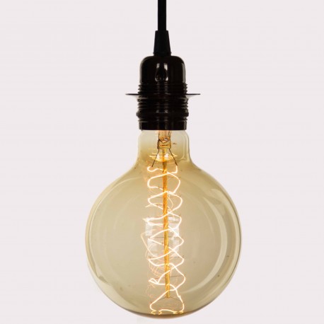 Foco Edison Vintage Retro Filamento Luz Cálida Maxiglobo Espiral 40W
