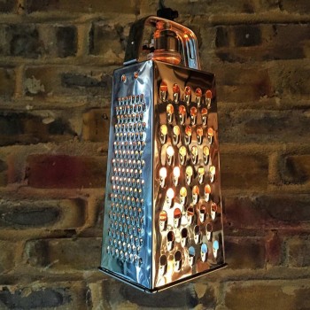 Lampara Vintage Industrial Colgante Jaula Used & Recycled Cage 