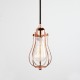 Lampara Vintage Industrial Colgante Jaula Round Cage Edison Copper