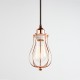 Lampara Vintage Industrial Colgante Jaula Round Cage Edison Copper