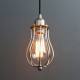 Lampara Vintage Industrial Colgante Jaula Round Cage Edison Silver