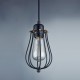 Lampara Vintage Industrial Colgante Jaula Round Cage Edison Black