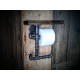 Despachador Doble Porta Papel Higienico Vintage Antiguo con Madera
