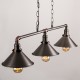 Candelabro 3 Lamparas Vintage Industrial Edison Classic Shade Chained