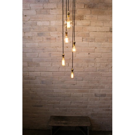 Candelabro Lampara Racimo 5 Focos Edison Antique