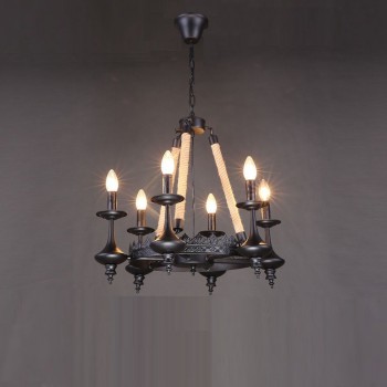 Candelabro Lampara Vintage Industrial Antique 6 Focos Edison