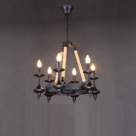 Candelabro Lampara Vintage Industrial Antique 6 Focos Edison