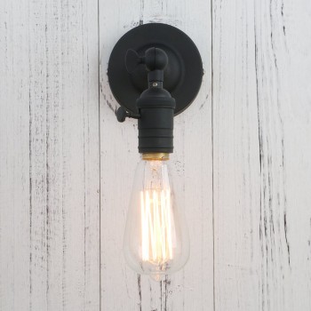 Lampara Industrial Antique Minimalist Sconce Black