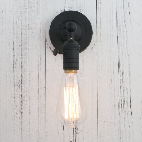 Lampara Industrial Antique Minimalist Sconce Black