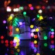 Luces Led Globo Navidad Iluminar Arboles Multicolor Cable Verde 8.5 Mts