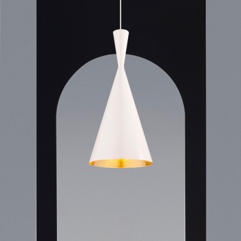 Lámpara Tom Dixon Beat White Tall Blanco Recamara Cocina Comedor Techo