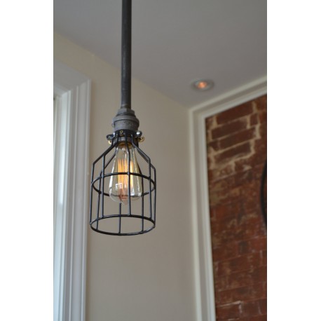 Lampara Vintage Industrial Pipe Pendant Birdcage