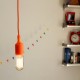 Lampara Vintage Silicon Edison Textil Decoracion Naranja