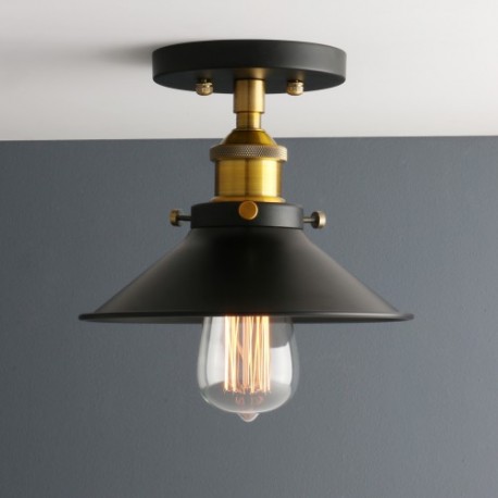 Lampara Industrial Vintage Classic Techo Black & Gold