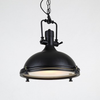 Lampara Vintage Industrial Campana Luxury Negro
