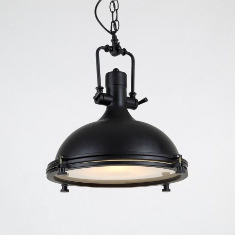 Lampara Vintage Industrial Campana Luxury Negro