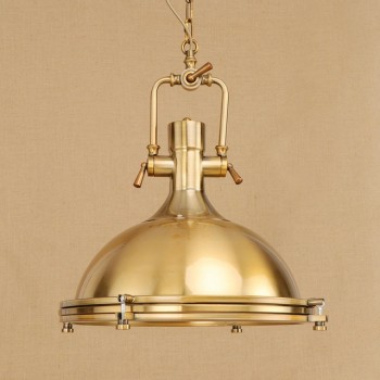 Lampara Vintage Industrial Campana Luxury Oro