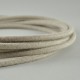 Cable Textil Tejido Rustico Beige Natural Lamparas Mimbre Rattan Bambu