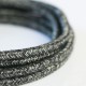 Cable Textil Vintage Rustico Negro Slim