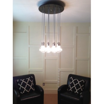 Candelabro Lampara Vintage Industrial Racimo 12 Maxiglobos Edison