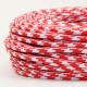 Cable Textil Vintage Eléctrico Retro Houndstooth Blanco y Rojo Slim