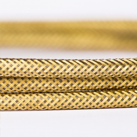 Cable Vintage Electrico Metalico Dorado