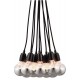 Candelabro Lampara Vintage Industrial Racimo 10 Focos Plata