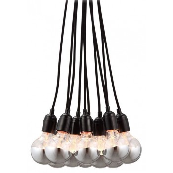 Candelabro Lampara Vintage Industrial Racimo 10 Focos Plata